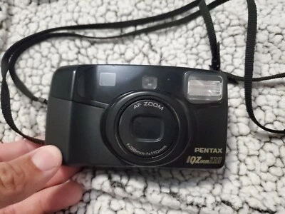 Pentax IQZoom 110 Point and Shoot 35mm Film Camera Damaged but Works see photos - Image 1 of 4