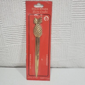 Neuer schwerer massiver Messing Ananas Brieföffner Schreibtisch Zubehör Antik Neu - Bild 1 von 4