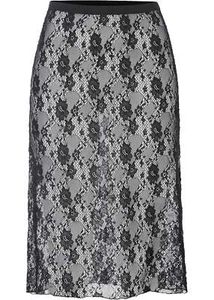Spitzenrock Gr. 40/42 Schwarz Damen Midi-Rock Unterwäsche Unterrock Neu - Bild 1 von 1
