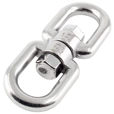 BONSICOKY Heavy Duty M12 304 Stainless Steel Swing Swivel 360 Degree Rotational Device Han
