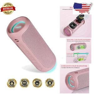 Pink Wireless Bluetooth Speaker with Bassboom Technology & RGB Lights - IP67 - Picture 1 of 11