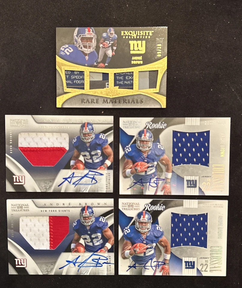 2009 Andre Brown #102 Playoff National Treasures RC Auto (2) /50 (2) /99 (1) /10 - Image 1 of 4