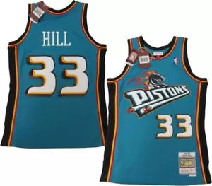 1998-99 Grant Hill #33 Detroit Pistons Mens Mitchell & Ness Swingman Jersey $130 - Picture 1 of 11