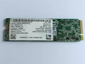 Lenovo X1 Carbon 1st Gen Intel 180GB NVMe M.2 Solid State Drive SSDSCMMW180A3L - Picture 1 of 4