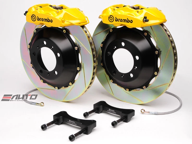 Brembo Freno Trasero GT BBK 4potes Amarillo 345x28 Ranura Disco Corvette C6 Z06 Z51 05-14 Foto 1 de 1