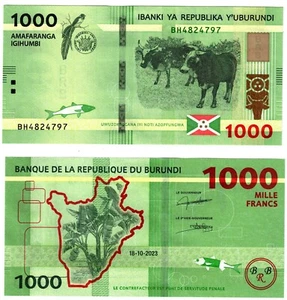 2023 Burundi 1000 Francs Banknote UNC P51 c - Picture 1 of 1