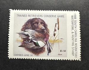 WTDstamps - 1988 SOUTH CAROLINA - State Duck Stamp - Mint OG NH - Bild 1 von 2