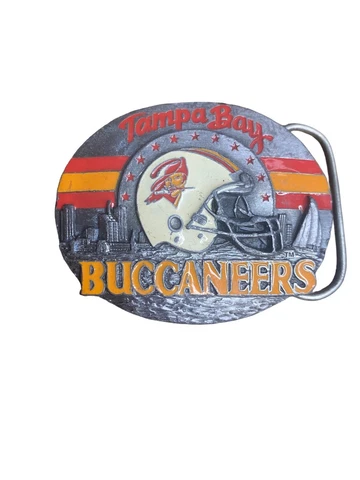 Vintage Tampa Bay Buccaneers Belt Buckle 1987 Siskiyou Limited Edition Cover