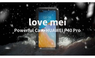 Funda protectora de metal resistente Love Mei potente a prueba de golpes para Huawei P40 Pro Foto 1 de 4