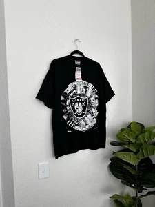 Vintage 90s Los Angeles Raiders Tee DSWT CRAZY RARE Sick front graphic - Picture 1 of 7