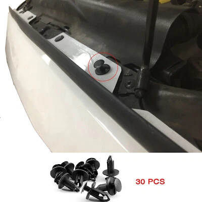 前格栅 ABS 铆钉推入管孔夹适用于 07-25 吉普牧马人 JK JL JT — 第 1/4 张图片