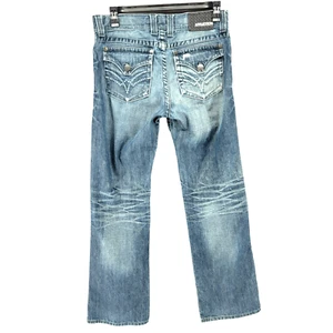 Affliction Herren Jeans Cooper Relaxed 31 Boot Distressed Boot Buckle Wiskering - Bild 1 von 12