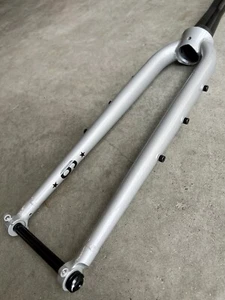 TWIN SIX STANDARD RANDO FORK (TA) Silver 700c & 650b (NEW) STEEL GRAVEL - Picture 1 of 7