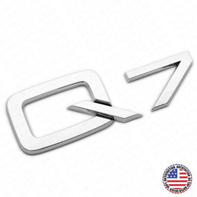 Audi Q7 OEM Chrome Rear Letter Liftgate Nameplate Trunk Emblem Badge Sport Sline - Image 1 of 4