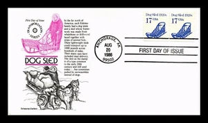 DR JIM STAMPS US COVER DOG SLED TRANSPORTATION SERIES FDC ARISTOCRAT CACHET - Picture 1 of 2