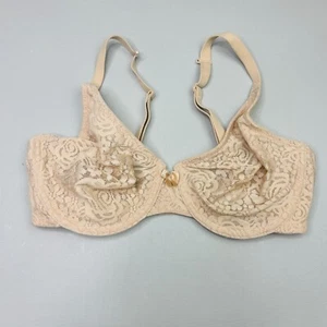 Wacoal Halo Lace Bra 32D Underwire Unlined J-Hook Adjustable 851205 - Picture 1 of 7