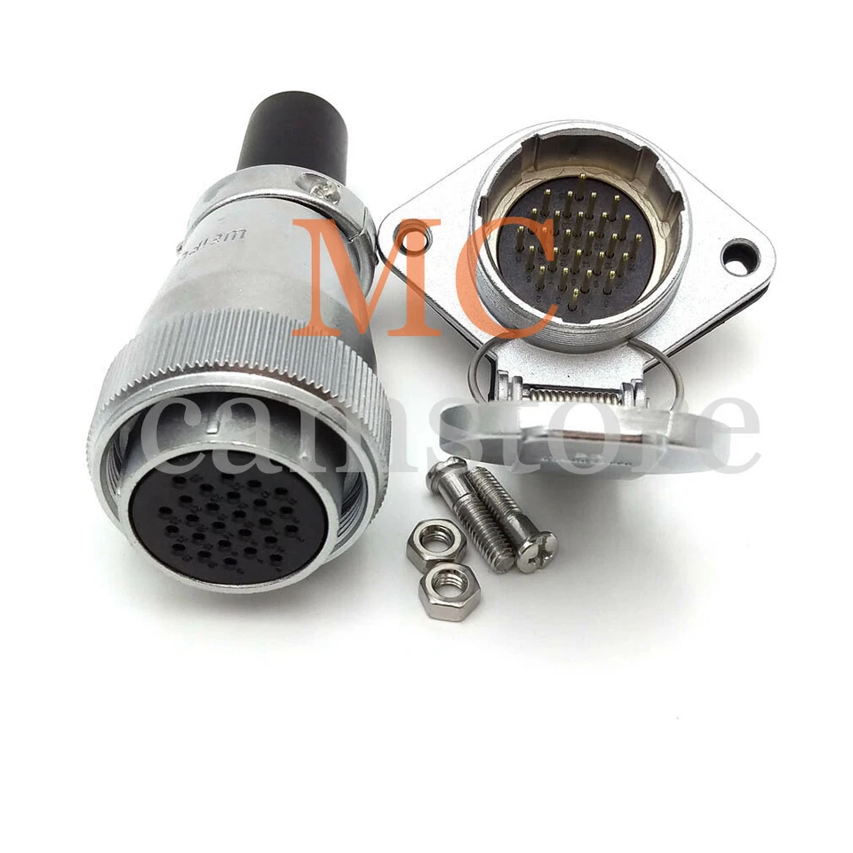 WEIPU WS28 26pin Aviation Connector 400V AC High-voltage Flange Panel Mount Plug