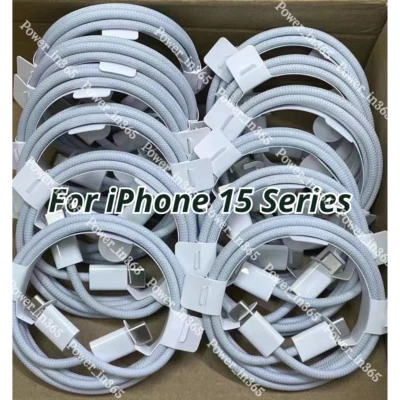 USB-C Type-C Fast Charger Charging Data Sync Cable For iPhone 15 Plus 15 Pro Max - Image 1 of 4