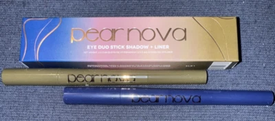 PEAR NOVA Eye Duo Stick Shadow Liner Azurite & Unakite Blue Olive Green NIB $44 - Image 1 of 4