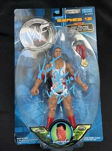 Kurt Angle Series 12 Jakks HOF 2017 Blue Ink WWE Action Figure ~ JSA Witness COA - Picture 1 of 5