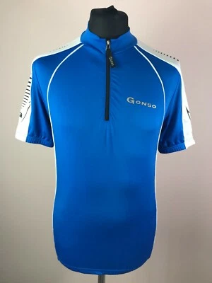 Camiseta deportiva de ciclismo Gonso azul para hombre talla M 1/2 cremallera manga corta camisa de bicicleta Foto 1 de 4