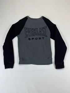 EVERLAST SPORT Sweatshirt Mens Small Fleece Crewneck Pullover Gray Black - Picture 1 of 5