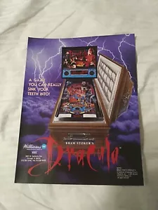 BRAM STOKER'S DRACULA ORIGINAL 1993 NUEVO DE LOTE ANTIGUO PINBALL VOLANTE ¡BONITO! WILLIAMS - Imagen 1 de 3
