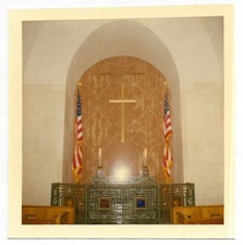 Foto vintage Quadrado Anos 70 Havaí National Memorial Cemitério Capela