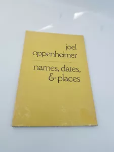 Joel Oppenheimer - Namen, Daten & Orte Softcover - Bild 1 von 4