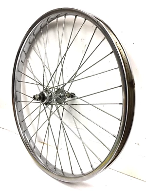 24" X 1.50" Rear Bicycle Chrome Wheel 5 6-Speed Heavy Duty Mountain Bike #J45 - Image 1 of 4