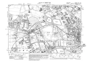 Old map Sunbury Common, Hanworth, Felthamhill etc 1934 Middlesex repro 25-NW - Picture 1 of 1