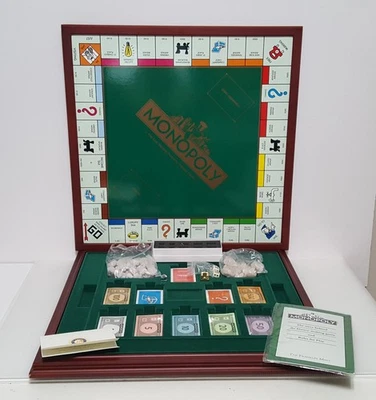 Franklin Mint Vintage Collectors Wooden Monopoly Board 24" x 24" NIB RARE - Image 1 of 4