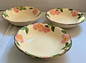 3 Vintage Franziskaner Wüstenrose 8" Runde Gemüse Servierschalen USA Bodenstempel - Bild 1 von 7