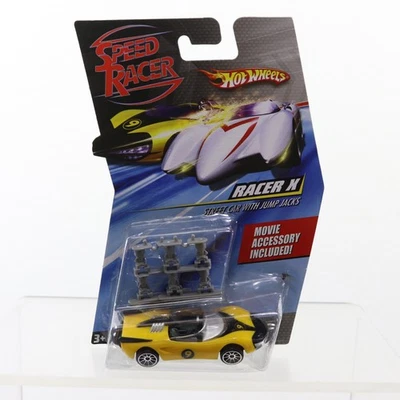 Hot Wheels Speed Racer Racer X  with Jump Jacks Yellow 2007 New NIP - Image 1 of 3
