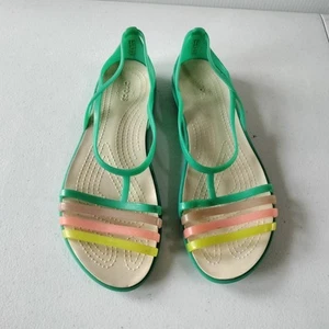 Crocs Iconic Comfort Isabella Womens Jelly Strappy Sandals 10W Girly Travel - Picture 1 of 7