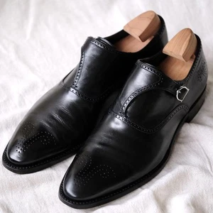 Men 7.5US Ermenegildo Zegna Couture Single Monk Medallion 6Ee - Picture 1 of 10
