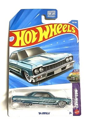 Nueva tarjeta de Estados Unidos Chevy Impala 64’ Super Treasure Hunt 2026 Hot Wheels Foto 1 de 4