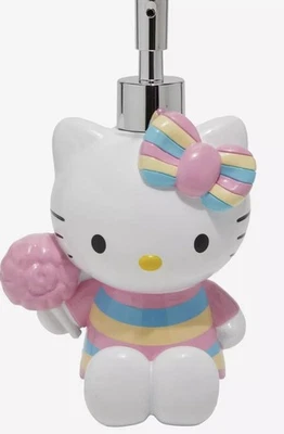 New Sanrio Hello Kitty Rainbow Soap/Lotion Silver Pump Dispenser 7” X 4” - Image 1 of 3