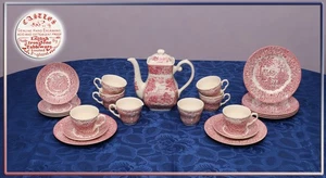 Kaffeeservice CASTLES English lronstone rot  tasse teller EIT - Bild 1 von 9