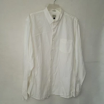 Camisa J Crew Clásica Secreta Lavada Para Hombre XXL Blanca Con Botones Manga Larga Elastizada Foto 1 de 4