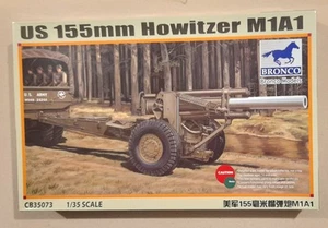 Bronco CB35073 - 1/35 U.S. 155mm Howitzer M1A1, model kit, with extra item. - Picture 1 of 10