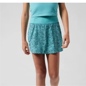 NWT Athleta Girl Run the World Skort "Pebbles Texture Gulf Green" Size XL / 14 - Picture 1 of 10