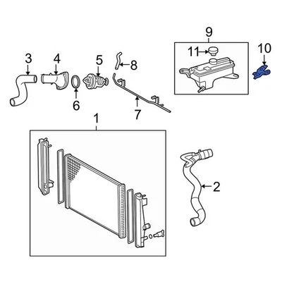 For Toyota RAV4 2006-2018 Toyota 166110V010 Engine Coolant Reservoir Bracket — 第 1/4 张图片