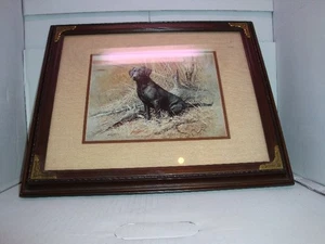 FOTO DE PERRO VINTAGE 7" X 14" PROFESIONAL MADERA ENMARCADA POR CUBIERTA LAS PAREDES - Imagen 1 de 3