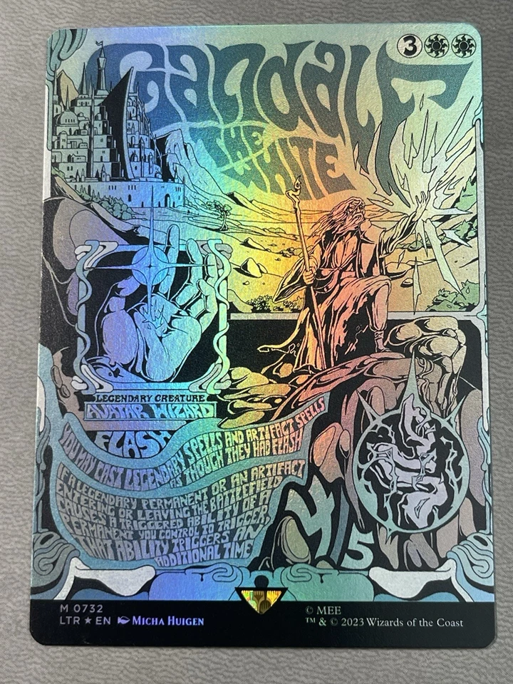 MTG - LTR - Gandalf the White (Borderless Poster) #732 - Near Mint Foil - Image 1 of 2