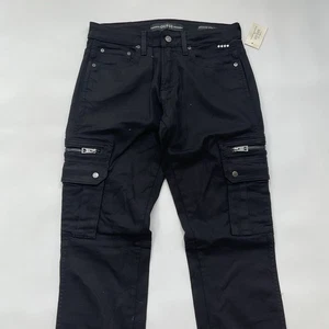 Pantalones de mezclilla elásticos negros rectos Mateo Cargo Guess para hombre talla 36X32 - Imagen 1 de 15