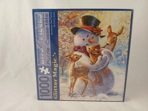 Pezzi e Pezzi Puzzle Magico Glitter 1000 Pezzi - Pupazzo di Neve e Cerbiatti - NUOVO/SIGILLATO! - Foto 1 di 6