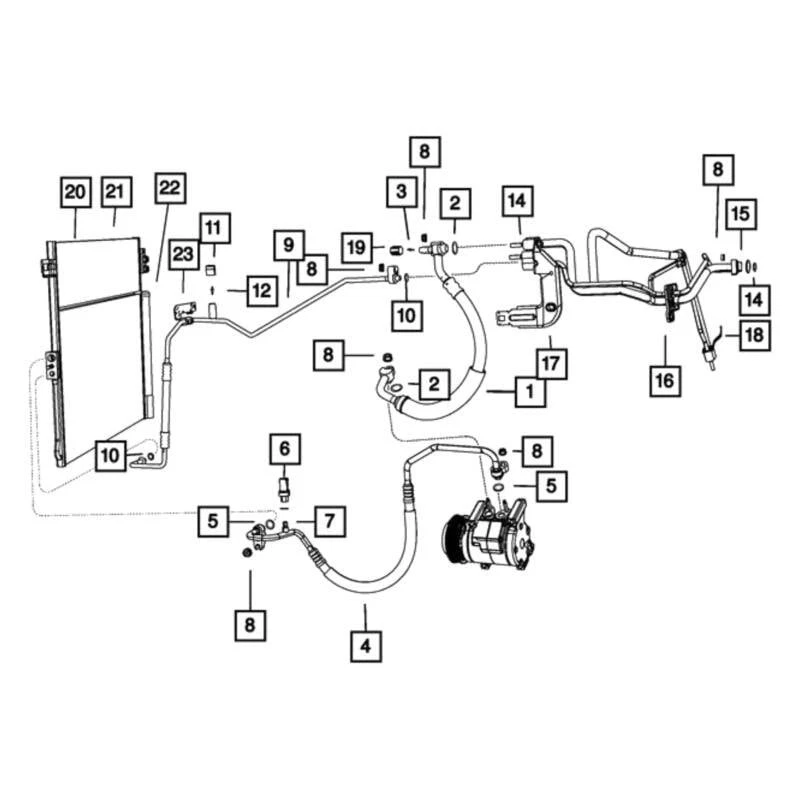 For Jeep Grand Cherokee 2015-2021 Mopar 68086131AA A/C Refrigerant Line Bracket Foto 1 de 1