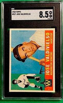 1960 Topps #527 José Valdivielso Alto # Béisbol SGC 8,5 casi nuevo-como nuevo+ centrado Foto 1 de 4