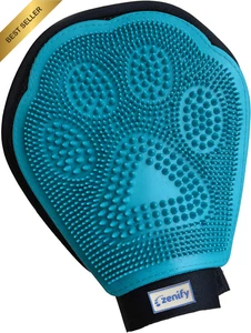 Zenify Pet Grooming Glove Luxury Dog Fur Cat Hair Remover 2-In-1 Deshedding Mitt - Picture 1 of 12